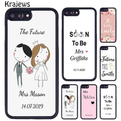 Krajews personalizado boda futuro señora antes de ser funda de teléfono para iPhone 17 Air 16 15 14 11 12 13 Pro MAX Plus coque