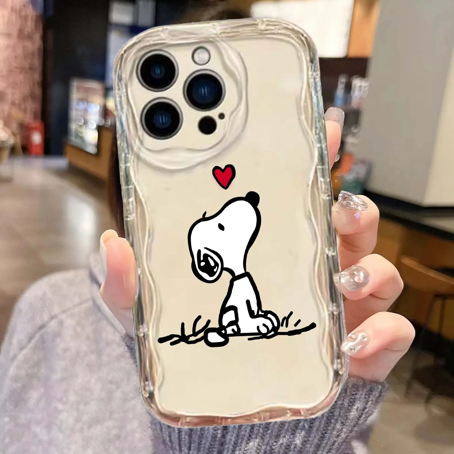 Funda de teléfono transparente de dibujos animados Snoopy Love para Realme 14 Pro 13 12 11 Pro Plus C75 C53 C55 Note 60 C61 GT6 7I 8 funda de silicona suave - imagen 4