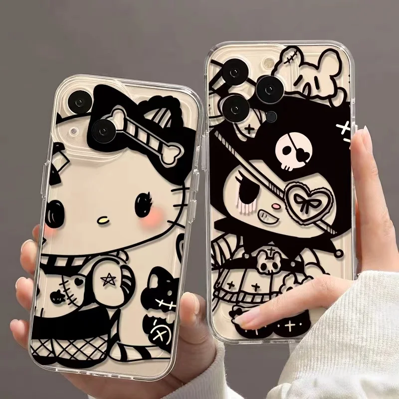 Funda de Tpu de dibujos animados de Kuromi Kitty para Realme C53 C55 C33 C21 C25 C21Y C25Y C35 C67 C20 C51 C12 C15 C20 C30 C31 12 Pro Note 50