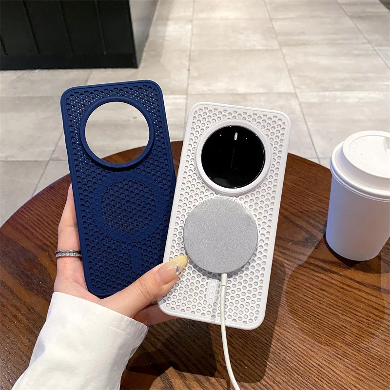 Funda magnética para Huawei Mate Pura 70 60 50 Pro Nova 13 12 Plus, funda de malla de disipación de calor Mag-safe, carcasa de parachoques suave a prueba de golpes - imagen 5
