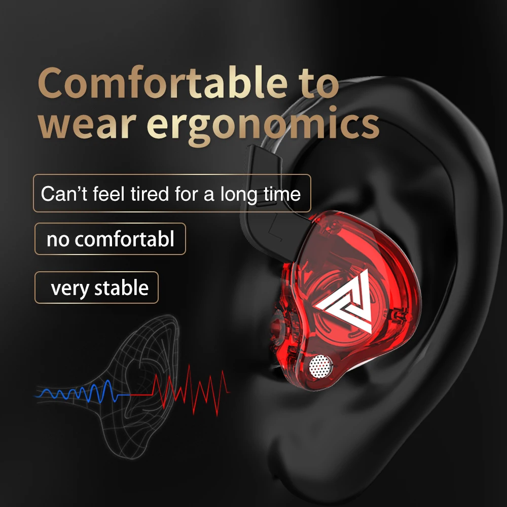 QKZ AK6 Auriculares In-Ear 6 Drivers Dinámicos HiFi con Micrófono Deportivo - imagen 4