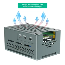 Caja Aluminio Raspberry Pi 5 con Ventilador PWM y Disipadores Cobre