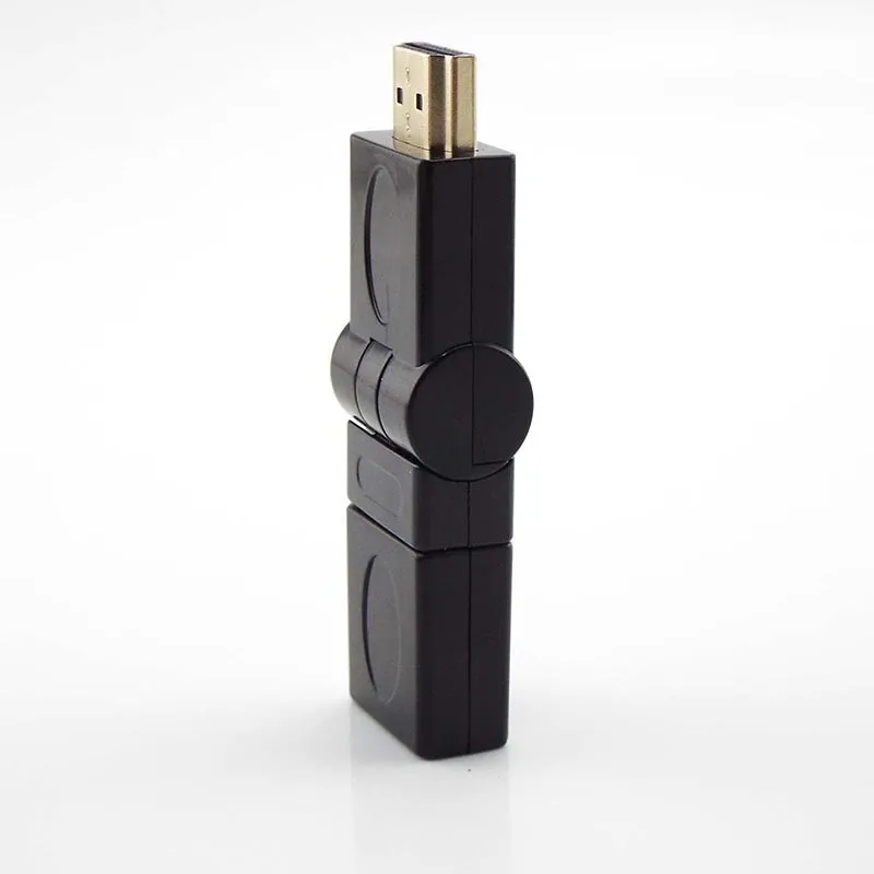 Conector HDMI macho a hembra, adaptador de enchufe compatible con HDMI ajustable con rotación de 360 grados, convertidores de Cable de extensión para PC 4K, 1/2/5 Uds. - imagen 2