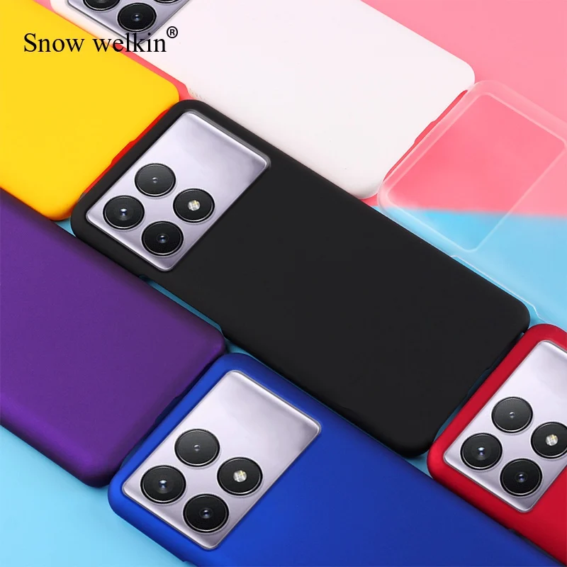 Para Poco F6 Pro funda de plástico duro mate de goma de lujo para Xiaomi Poco F6 Pro fundas traseras para teléfono