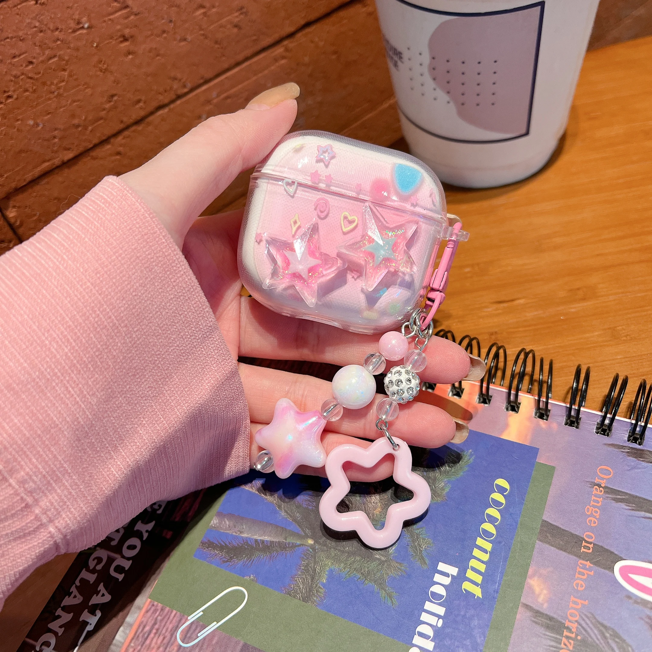 Para Airpods 1 2 3 4 Pro Pro 2 Pro 3 funda de representación bádminton flores estrellas muñecas 3D TPU funda para auriculares accesorios cubierta - imagen 5