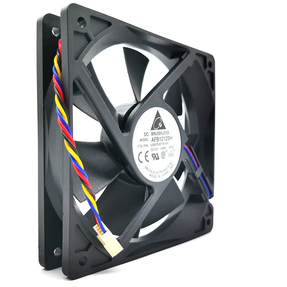Ventilador de refrigeración para delta AFB1212SH, 4 pines, 12CM, 1225, 12025, 120x120x25mm, PWM, 4 cables, cc 12V, 0.80A, buena calidad - imagen 3