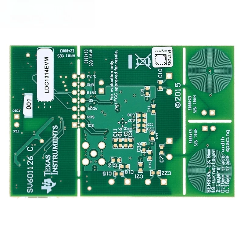 LDC1314EVM Módulo de evaluación de detección inductiva de 4 canales Bobina de sensor PCB duradera para proyectos de detección integrados - imagen 3