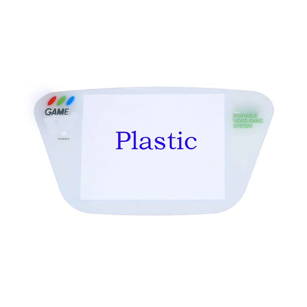 Cubierta protectora de pantalla para Sega Game Gear GG, Material de plástico y vidrio, reemplazo de lente, blanco y negro - imagen 3