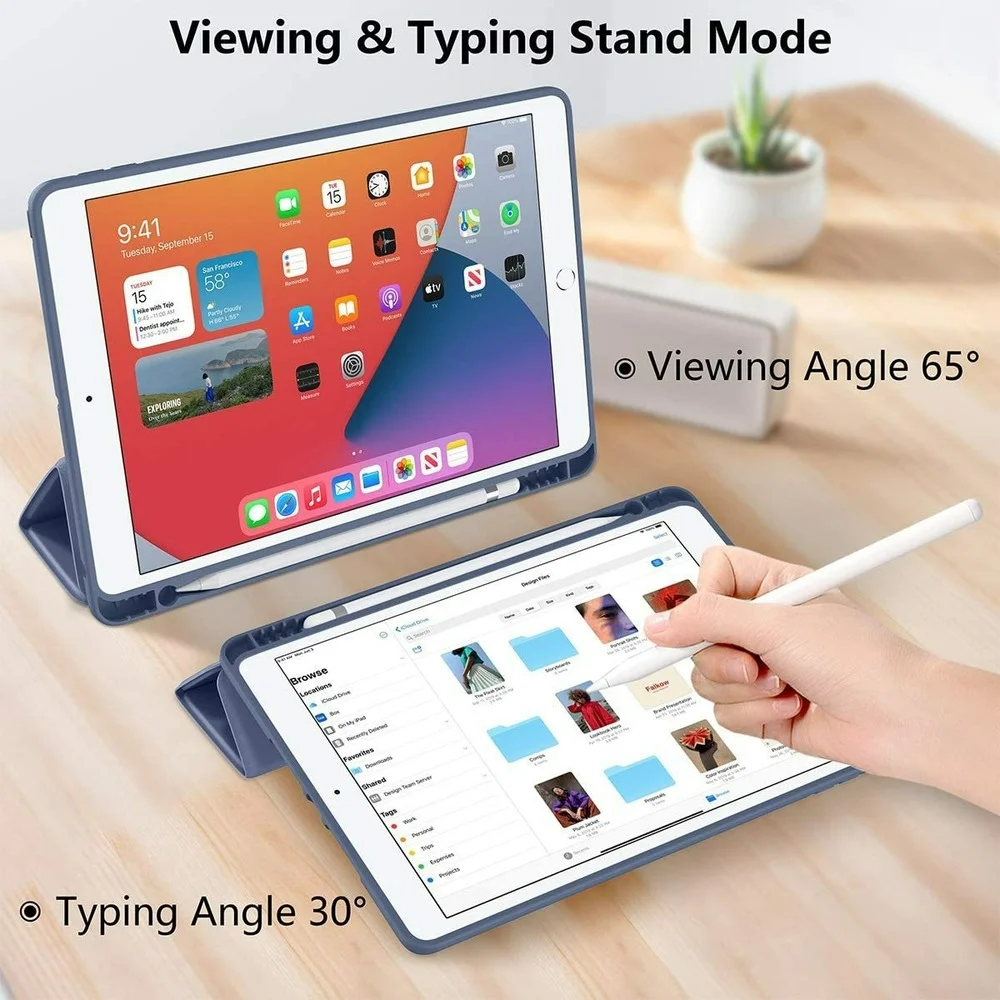 Para iPad air 5 funda 2022 10,9 pulgadas Air 4/3/2 Pro 11 2024 con funda porta lápices 2018 9,7 5th 2021 10,2 6/7/8/9/10th Generación - imagen 3