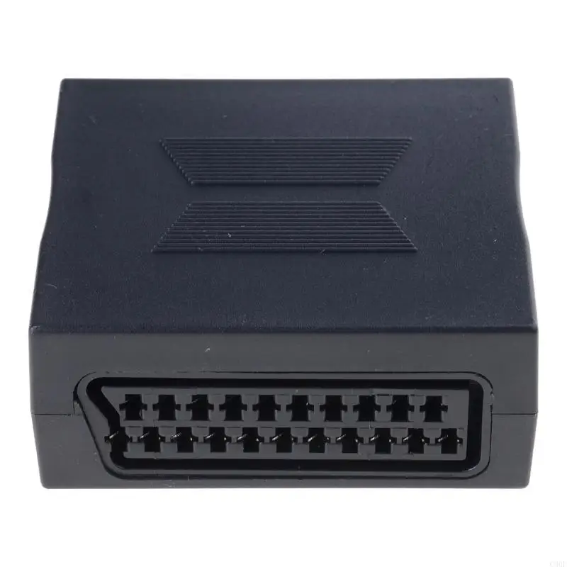 C90F eficiente 21 pines SCART Acoplador Adaptador Conector femenino a femenino para experiencia auditiva mejorada - imagen 4