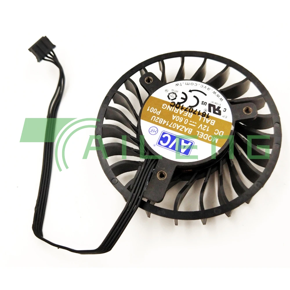BAZA0714B2U nuevo para AVC DC 12V 0.6A cuatro líneas VGA ventilador de refrigeración para tarjeta gráfica P4000 M4000