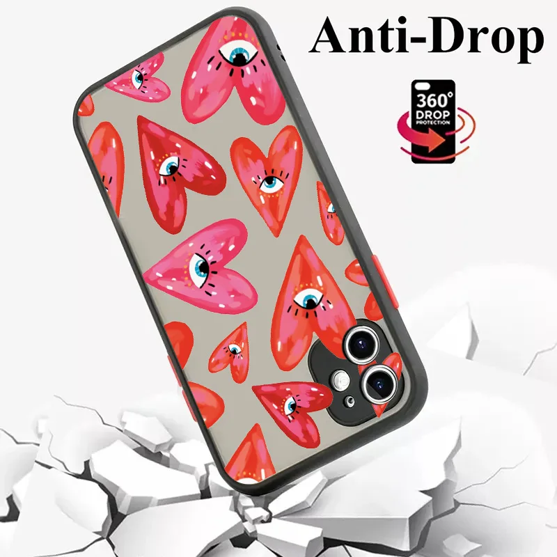 Funda para Xiaomi Redmi Note 12 13 Pro Plus 5G 11 Pro + 10 Pro 13c 12s 11s 10s 4G ucky Pink Evil Eye Print mate - imagen 4