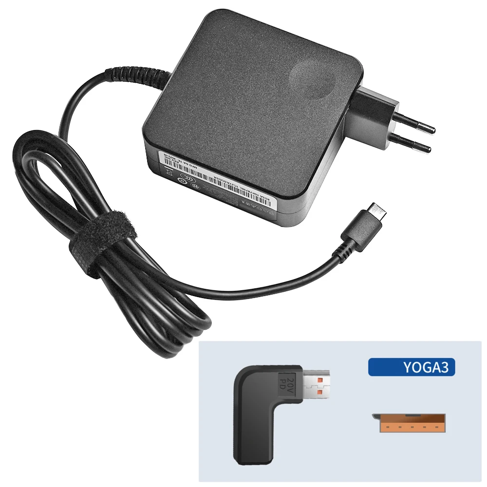 20V 3.25A combinación USB DC yogo adaptador de corriente alterna para Lenovo Yoga 900-13ISK 900S-12ISK cargador de tableta Pc 5A10G68679 ADL65WLG