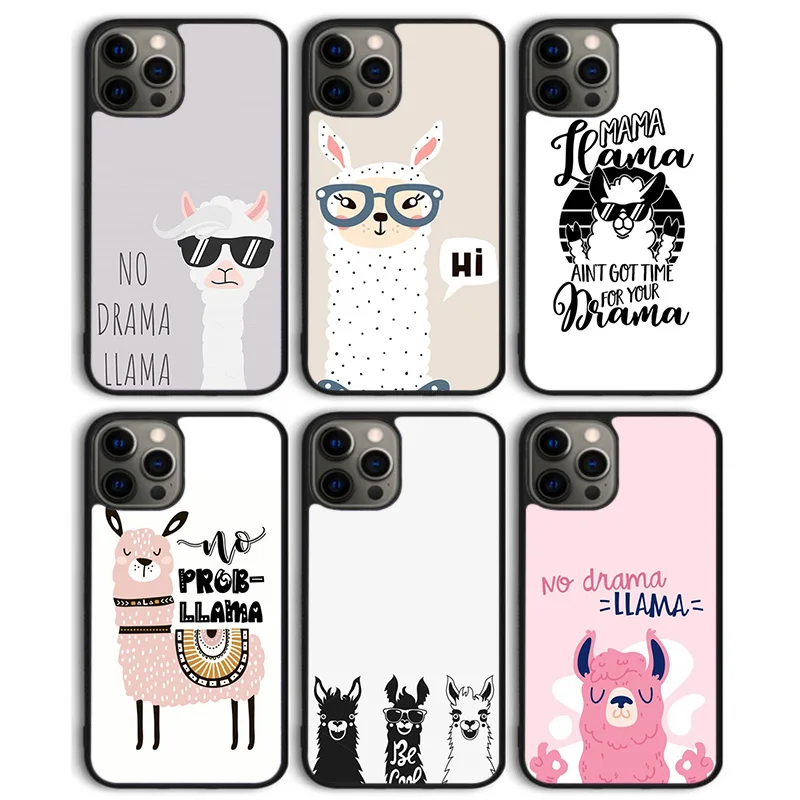 No Drama Prob Llama funda trasera para teléfono para iPhone 17 Air 16 15 14 13 11 12 Pro Max PlusS Shell Coque