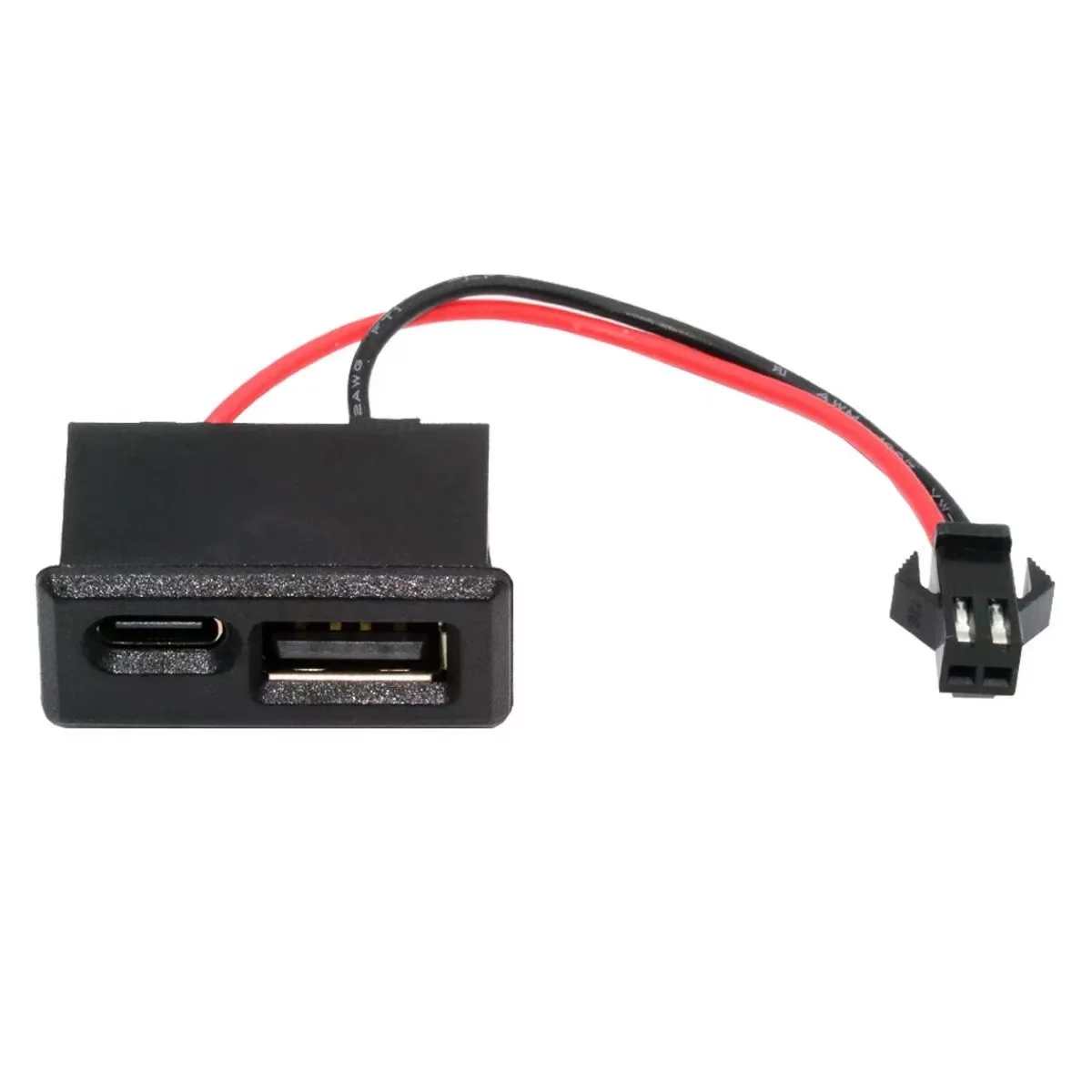 DIY OEM tipo A y tipo C enchufe hembra Horizontal a paso de Cable de cabecera de 2 pines = 2,54mm tipo de montaje de pestillo alimentación DC 5V - imagen 5