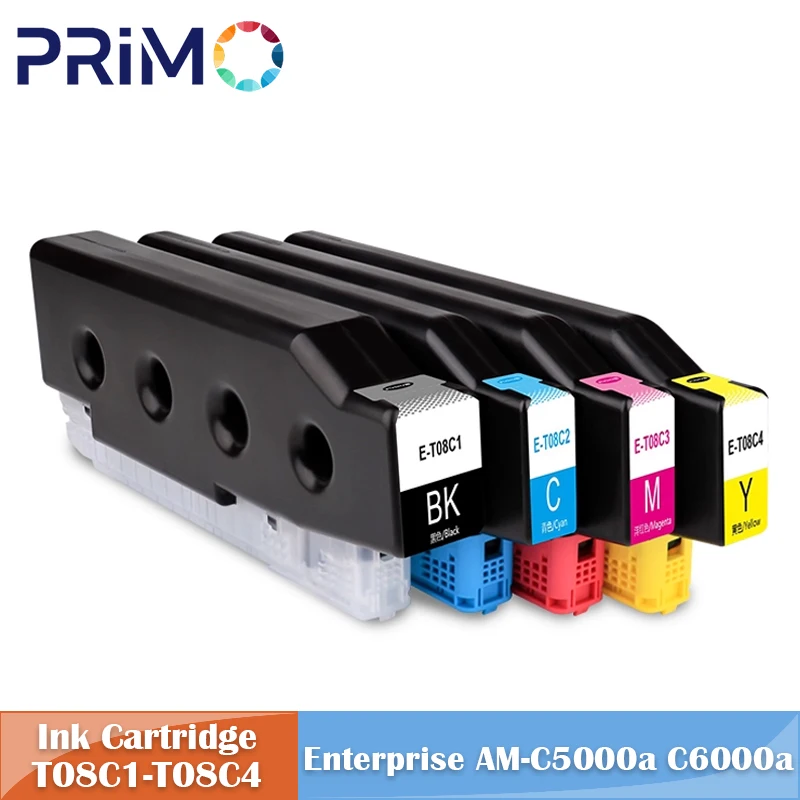 Cartucho de tinta T08C1 T08C2 T083 T08C4 sin Chip para Epson WorkForce Enterprise AM-C5000a AM-C6000a AM C5000a C6000a