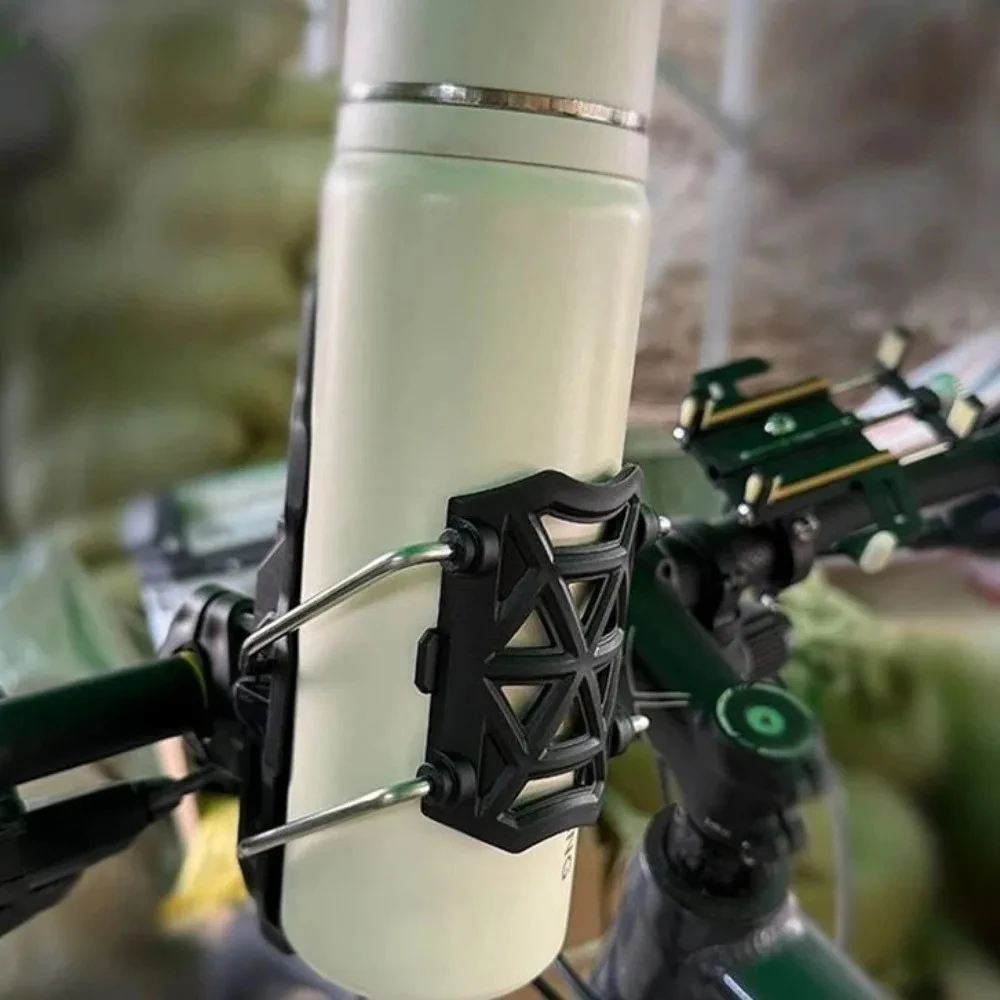 Soporte para botella de agua con espejo de manillar ajustable, portavasos para motocicleta, soporte Universal para jaula de bebidas para Ciclismo de Carretera MTB, ATV - imagen 3