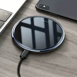 Cargador Inalámbrico Ultrafino Sobremesa iPhone 16 15 Samsung Xiaomi