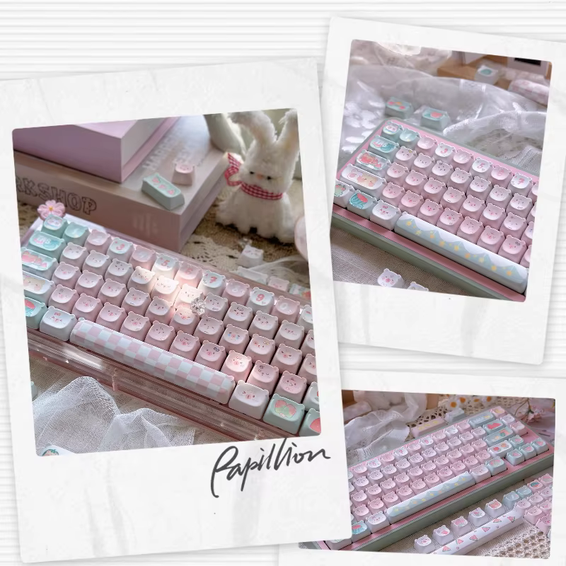 Juego de teclas con tema de verano, sublimación PBT, teclas originales personalizadas hechas a mano para teclado mecánico, accesorios de regalo DIY - imagen 5
