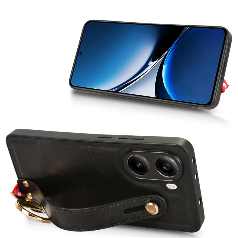 Funda de cuero con pulsera de lujo para Xiaomi Poco X7 Pro 5G, funda con anillo abridor, Fundas Capa - imagen 5