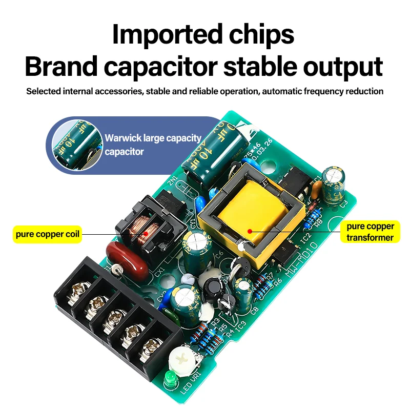 Fuente de alimentación conmutada de 10W, 20W, 5V, 12V, 24V, tamaño Mini, CA a CC, salida única, interruptor de unidad de tira LED, alimentación para Monitor MS-10 MS-20 - imagen 2