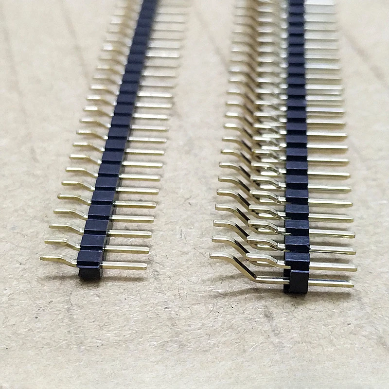 5 uds 2,0mm ángulo recto SMD de una sola fila 1X40P Dual 2X40P ángulo recto rompible SMT chapado en oro RA Horizontal SMT cabezal de Pin macho - imagen 3