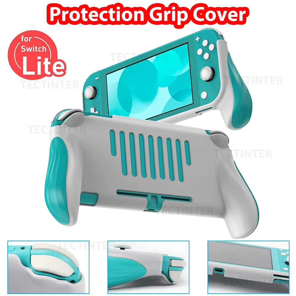 Funda de agarre con mango para consola de juegos Nintendo Switch Lite, soporte de cubierta con mango, soporte a prueba de golpes para accesorios Switch Lite