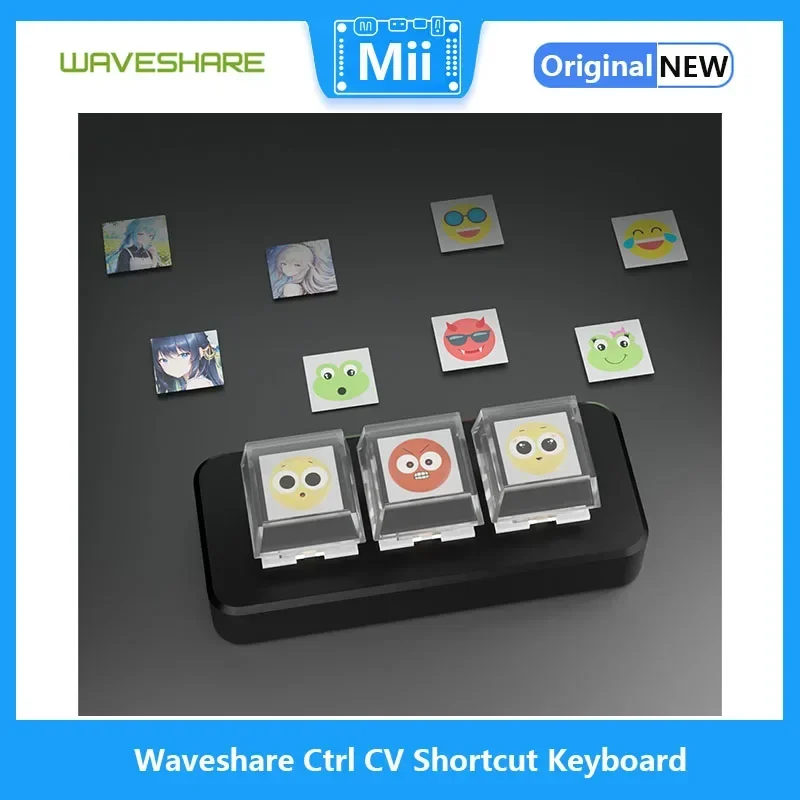 Waveshare RP2040 Teclado Ctrl C/V atajo para programadores, placa de 3 teclas, adopta chip microcontrolador RP2040 - imagen 4