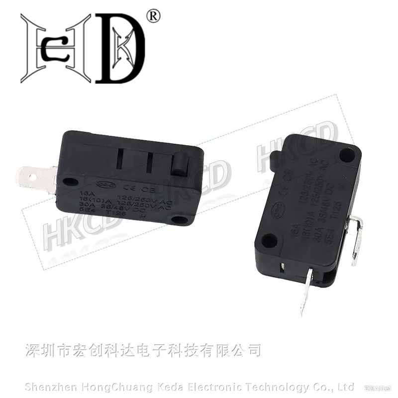 2 uds KW7 microinterruptor pequeño reinicio automático interruptor de límite de polea sin mango de 2 pines interruptor de viaje normalmente abierto - imagen 5