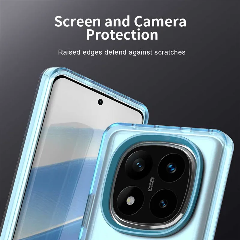 Funda de carga inalámbrica magnética para Xiaomi Poco F7 5G x7 pro pocox7, funda trasera transparente de colores caramelo - imagen 5