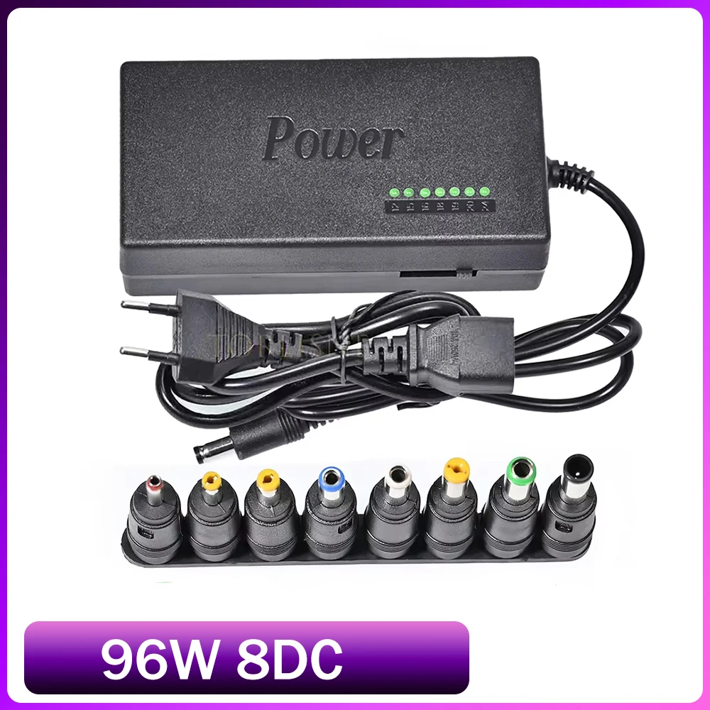 Adaptador de corriente Universal 96W 12V a 24V cargador portátil ajustable para portátiles Dell Toshiba Hp Asus Acer enchufe de la UE