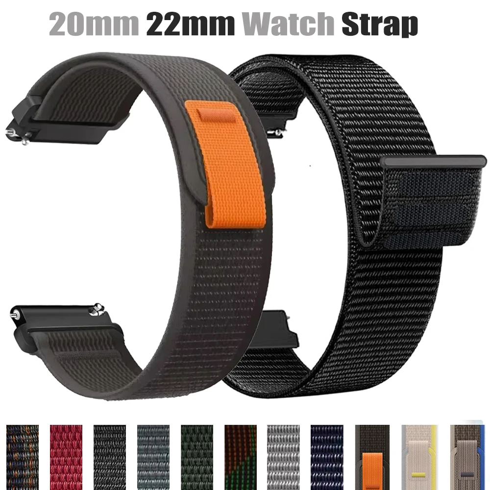 Correa de nailon para Samsung Galaxy Watch 7 FE 6/5/pro/4/Classic/active 2 20/22mm pulsera deportiva para huawei/Samsung/Amazfit - imagen 2