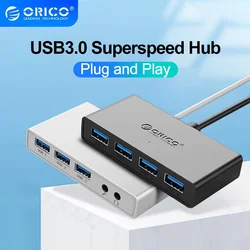 ORICO Hub USB 3.0 4 Puertos con Carga Micro USB