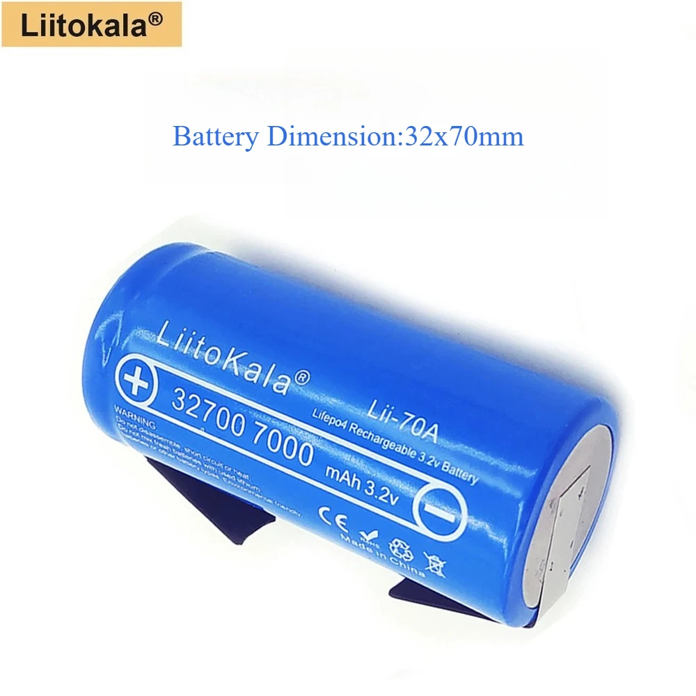 1-5 uds 3,2 V 32700 7000mAh LiitoKala Lii-70A para herramientas eléctricas iluminación LED juguetes RC batería de alta potencia LiFePO4 + hojas de níquel - imagen 2