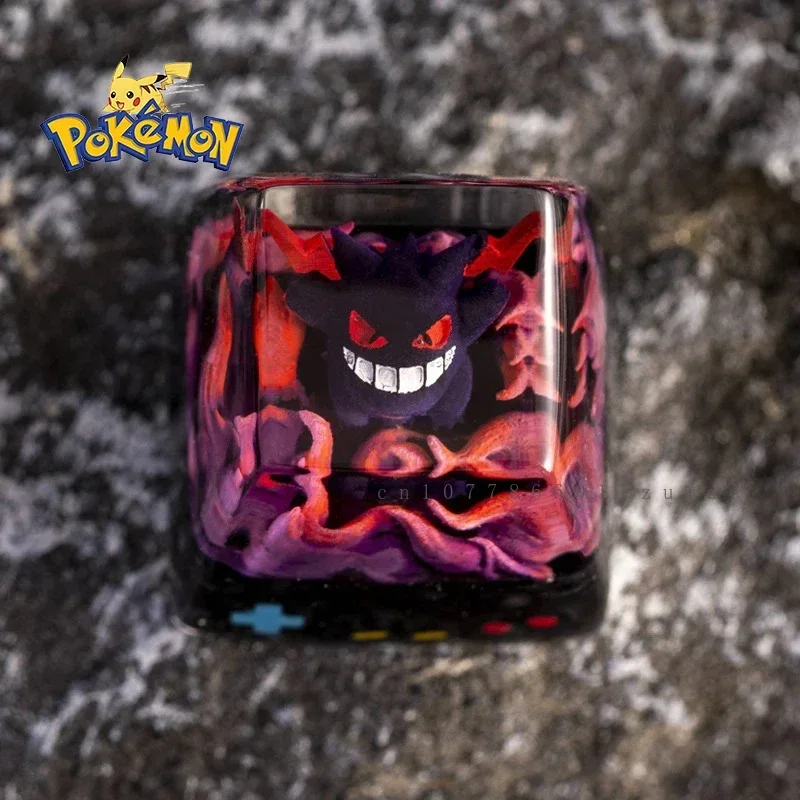 Teclas de resina Gengar de personaje de Anime de Pokémon, Micro paisaje, regalos personalizados hechos a mano, teclas de teclado mecánico - imagen 2