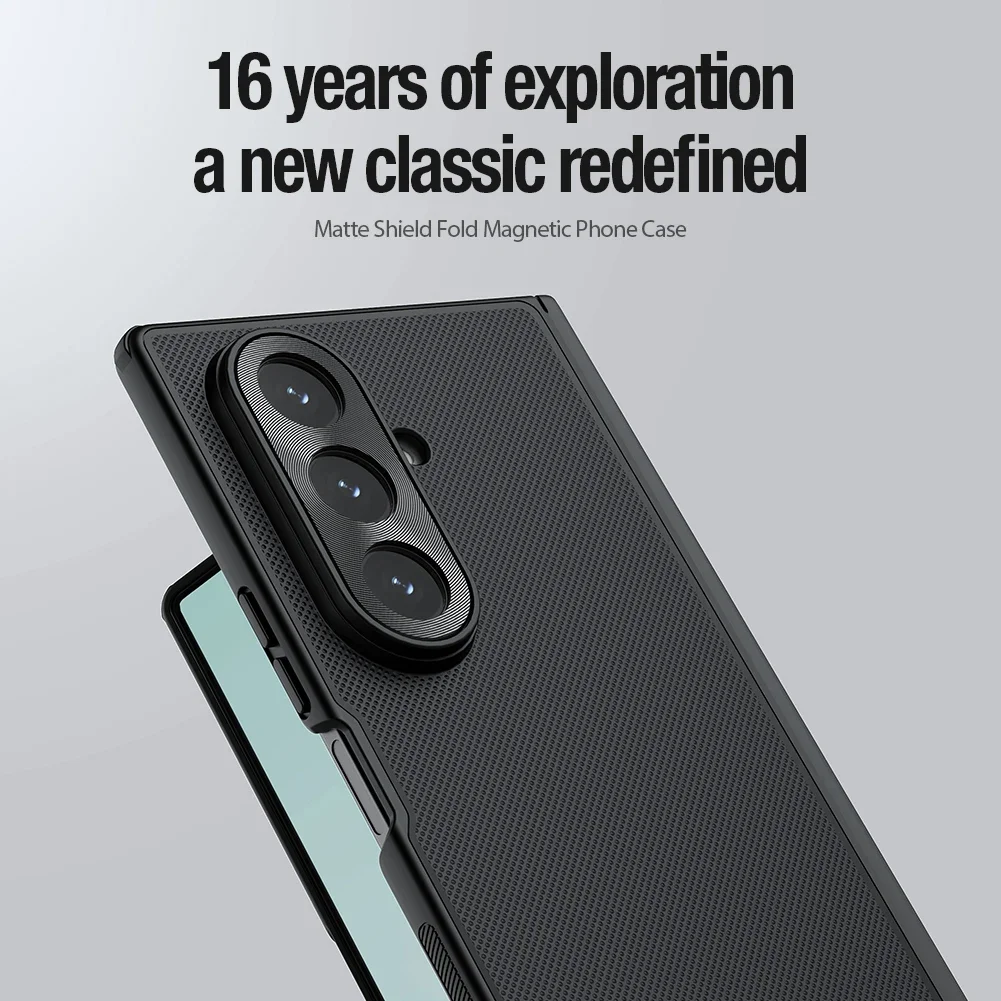 Nillkin para Samsung Galaxy Z Fold 7 5G funda súper esmerilada plegable magnética TPU + marco de PC protección completa de carga - imagen 3