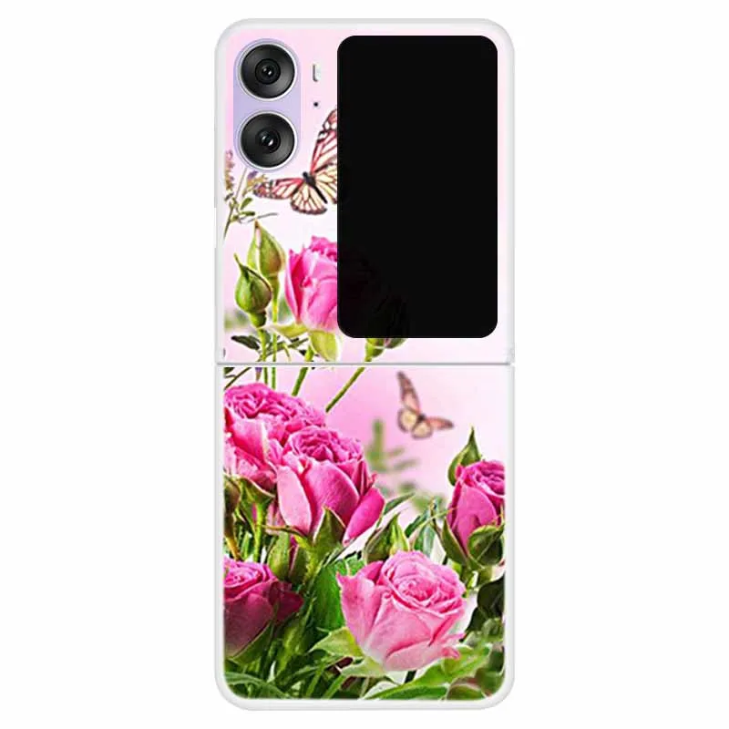 Para Oppo Find N2 funda con tapa a prueba de golpes de plástico duro cubierta trasera de PC para Oppo Find N2 fundas de teléfono con tapa lindo Find N 2 Flip N2Flip - imagen 5