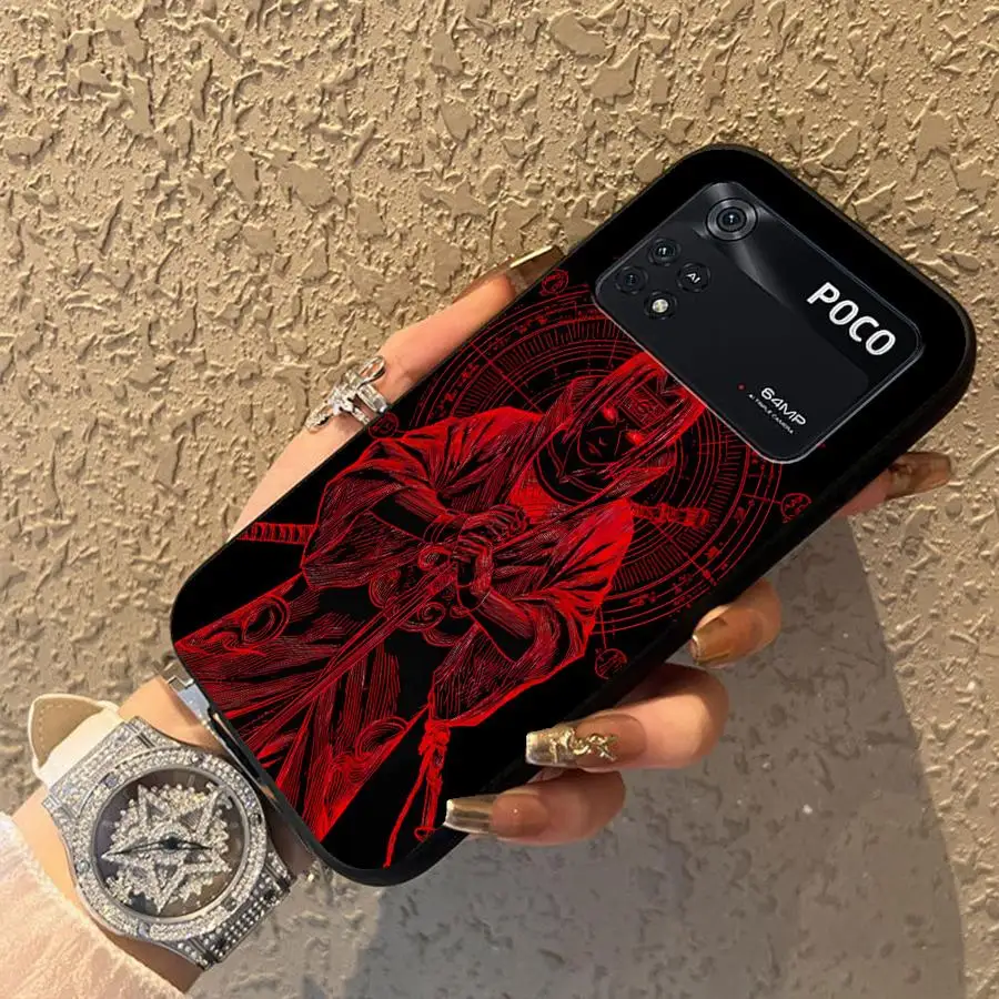 Cool Uchiha Itachi Art negro suave funda de teléfono para Xiaomi Poco C71 M3 M4 M7 Pro C61 M5 C75 X3 X4 X5 X7 Pro F1 C40 C50 F3 - imagen 2