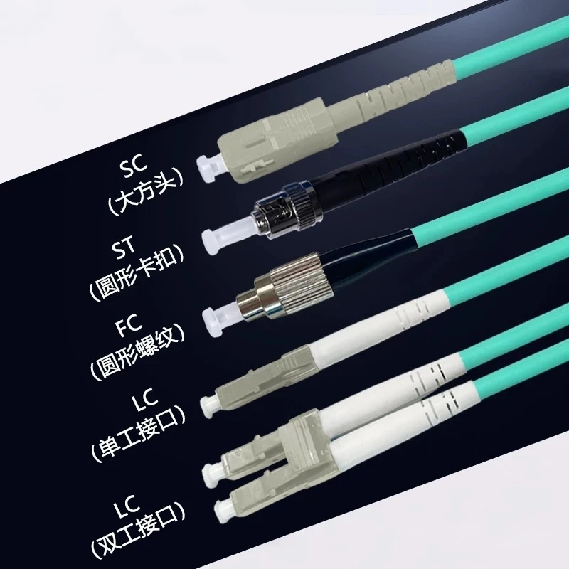 Cable de conexión de fibra blindada 1-50M 6 núcleos OM3 MM aqua 6C SC LC FC ST APC multimodo 6 fibras cable de puente óptico ftthELINK 20M 30M40M - imagen 2