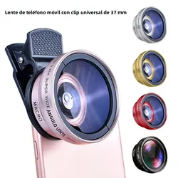 Lentes para móvil con clip: macro, gran angular y ojo de pez