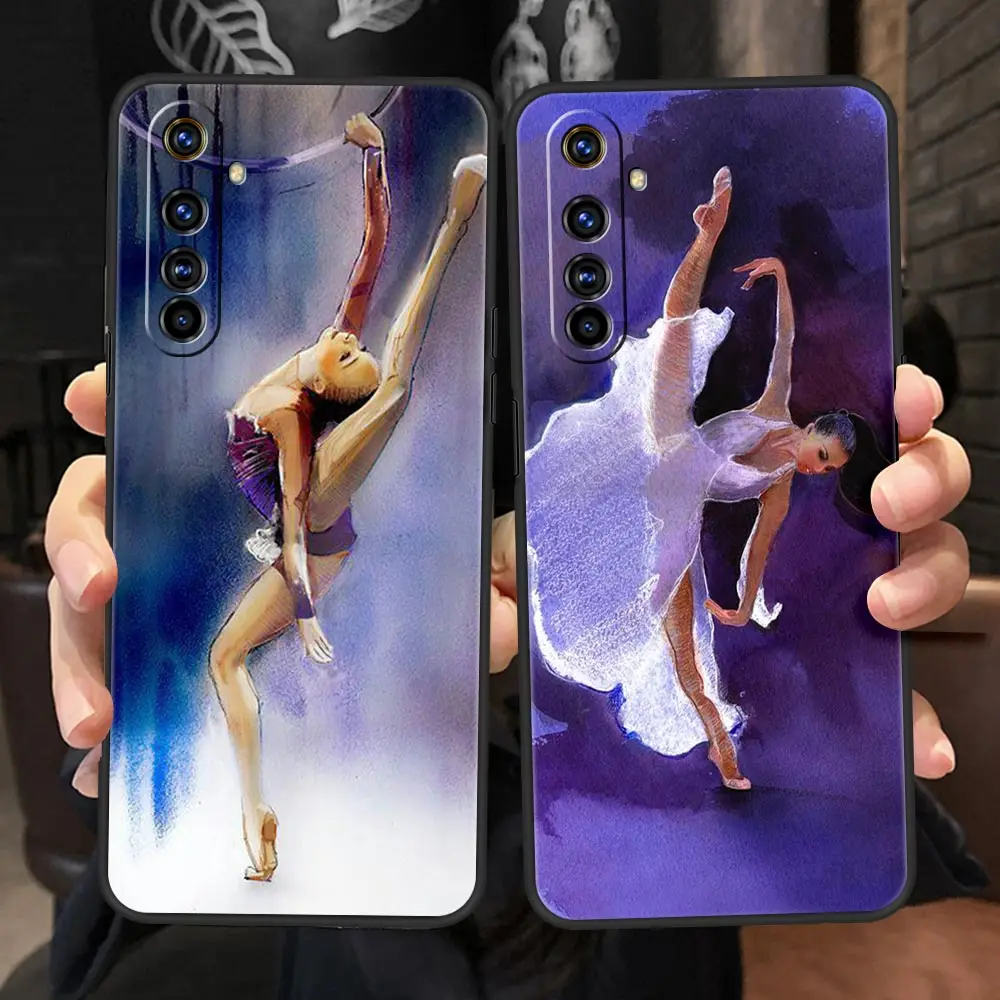 Gimnasia color agua para Realme GT Neo 2 3 3T 5 funda de teléfono 12 11 5G 10 9 8 5G 7 6 GT5 GT3 GT2 Pro C21 C11 C25 C35 - imagen 2