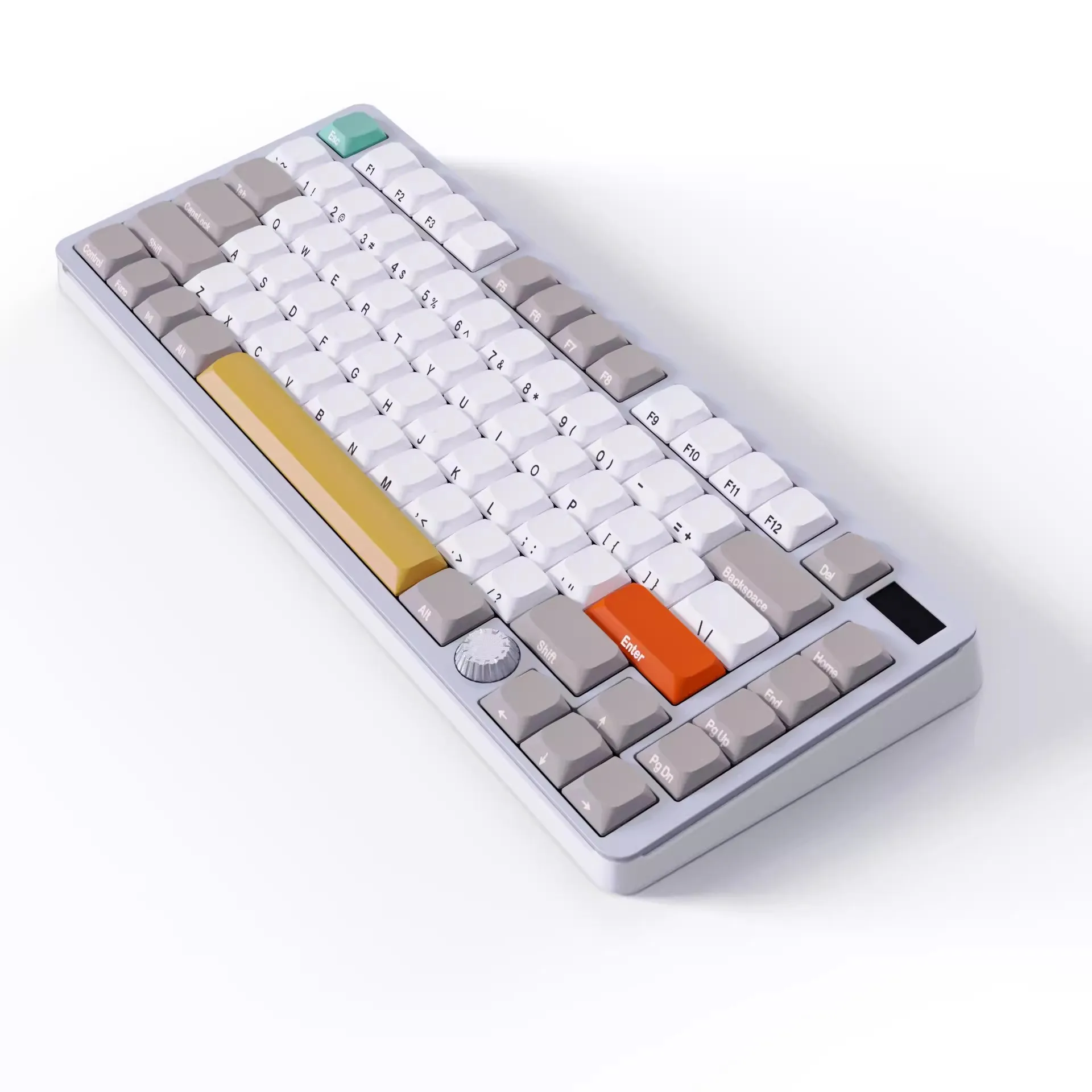 Juego de teclas de perfil bajo PBT, 5 lados, Dys, lado subcama, impreso, Color clásico, blanco, negro, gris Retro, gradiente, 1 Juego - imagen 2