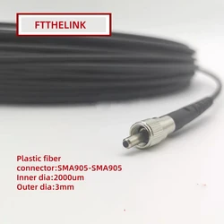 Fibra optica SMA905 POF 2,0x3,0mm para transmision industrial