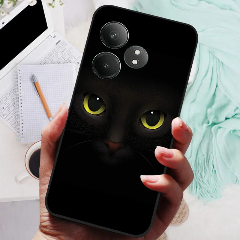 Para Realme GT 6T funda negra León Lobo fundas traseras suaves de silicona para Realme GT 6 6T funda de teléfono GT6T GT6 bolsa protectora - imagen 3