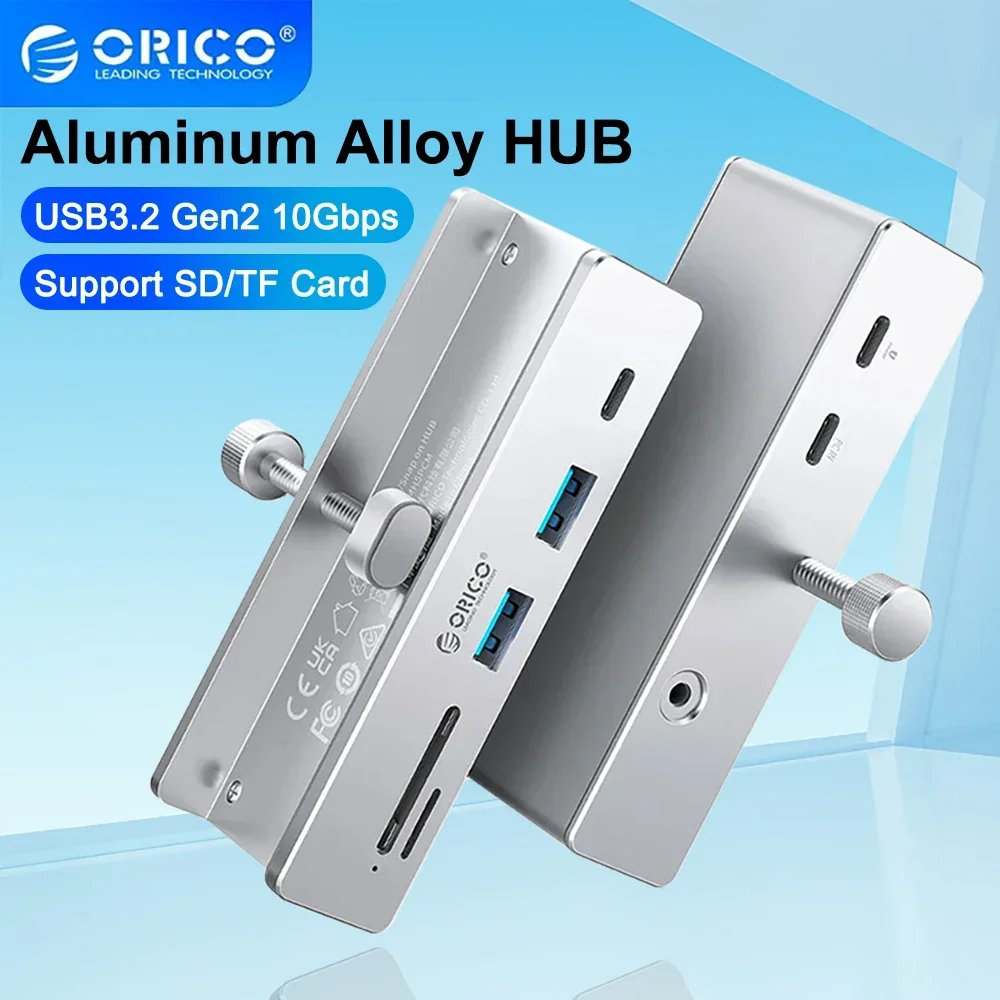 ORICO Clip Type USB HUB con potencia Expansión de súper alta velocidad Transmisión 5Gbp 10Ggbs Soporte adecuado Tarjeta SD/TF para PC portátil - imagen 2