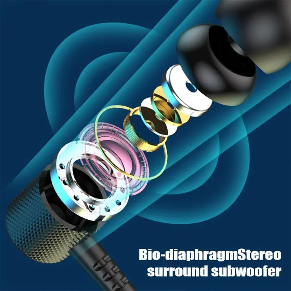 Auriculares inalámbricos K58 con Bluetooth, cascos magnéticos con banda para el cuello, deportivos, para correr, resistentes al agua, Bluetooth 5,0, con micrófono - imagen 5