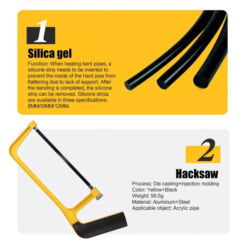 Kit de herramientas de corte de refrigeración por agua para ordenador, doblador para tubos duros acrílicos/PETG, diámetro exterior de 12mm, 14mm y 16mm opcional - imagen 4