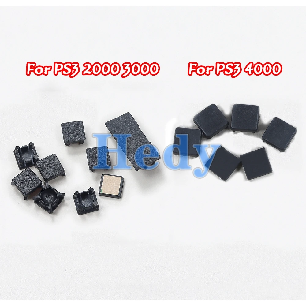 30 juegos de pies de goma, juego completo de cubierta de tapón antipolvo, tornillo, cubierta de pies de tapón de plástico para consola PS3 Slim 2000 3000 4000 - imagen 2