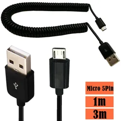 Cable USB 2.0 a Micro USB en Espiral – Carga y Datos