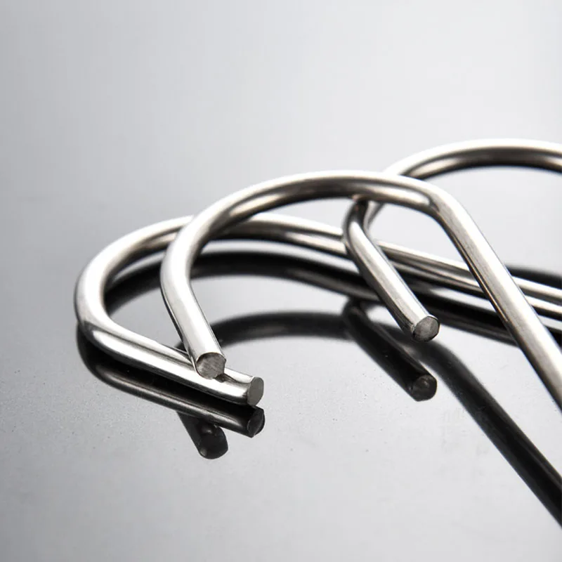 Gancho en forma de S de acero inoxidable para cocina y dormitorio, barandilla multifunción, gancho de suspensión, soporte de cierre, herramientas de almacenamiento colgantes, 5 uds. - imagen 2